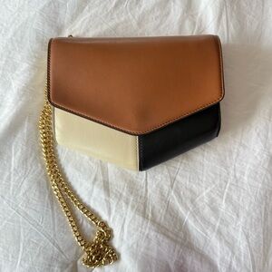 Sandro Paris Lou Tri-Color Colorblock Chain Bag